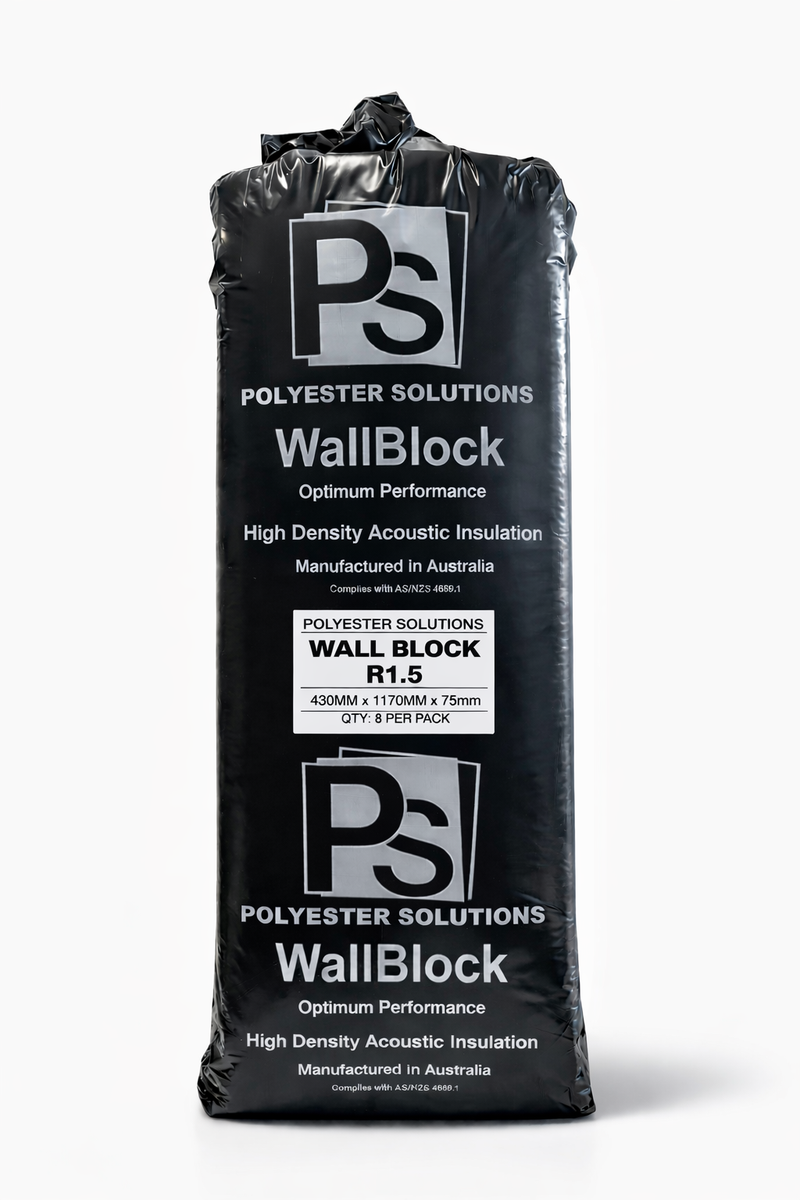 Polyester Acoustic Wall Block Insulation Batts - R1.5 - 1170 x 430mm