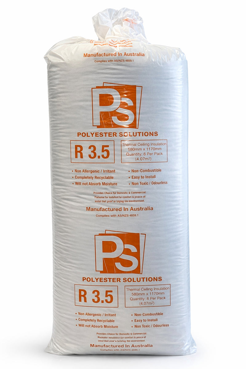 Polyester Ceiling Insulation Batts - R3.5 - 1170 x 580mm - 4.07m²/pack
