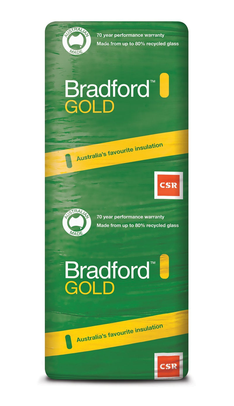 Bradford Gold 'STEEL FRAME' Wall Insulation Batts - R2.0 - 1200 x 600mm - 12.9m²/pack