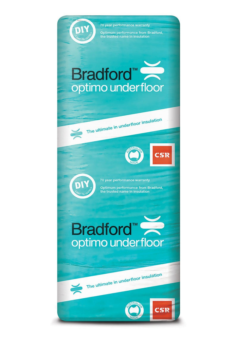 Bradford Optimo Underfloor Insulation Batts - R2.5 - 1160 x 565mm - 5.2m²/pack